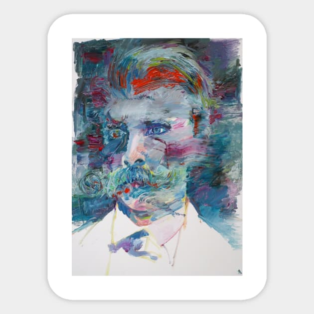 FRIEDRICH NIETZSCHE oil portrait Sticker by lautir